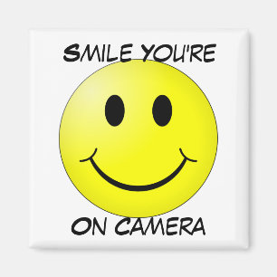 Smile Je bent op Camera Square Magnet