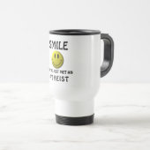 SMILE, je hebt net een atheïst ontmoet. Reisbeker (Voorkant rechts)