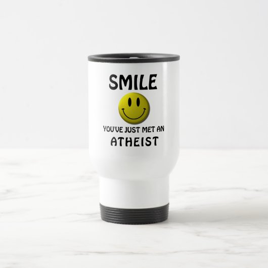SMILE, je hebt net een atheïst ontmoet. Reisbeker (Center)