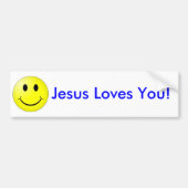 Smile Jesus houdt van je Bumpersticker (Voorkant)