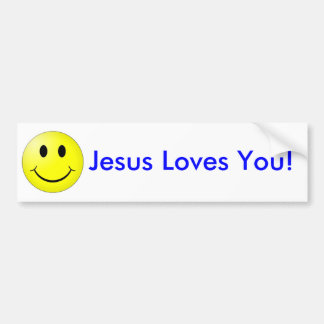 Smile Jesus houdt van je Bumpersticker