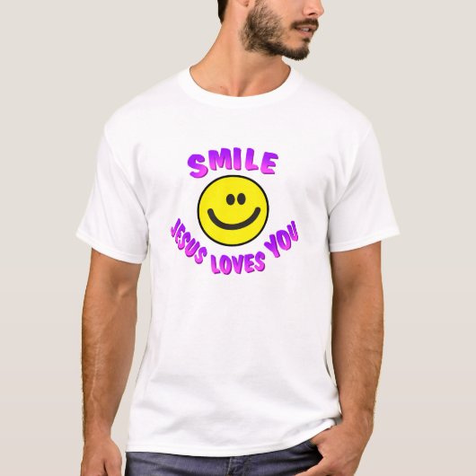 Smile Jesus houdt van je T-shirt (Voorkant)