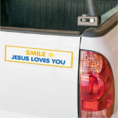 Smile – Jesus Loves You | Christian Faith Bumpersticker (Op Truck)