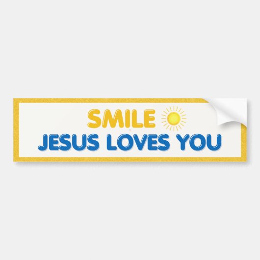 Smile – Jesus Loves You | Christian Faith Bumpersticker (Voorkant)
