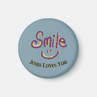 Smile Jesus Loves You Christian  Magneet