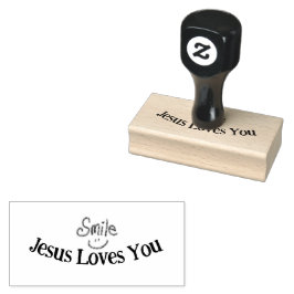 Smile Jesus Loves You Christian  Rubberstempel
