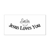 Smile Jesus Loves You Christian  Rubberstempel (Afrduk)