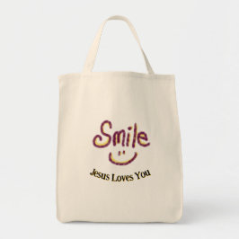 Smile Jesus Loves You Personalized  Tote Bag