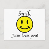 Smile, Jezus houdt van je Briefkaart (Voorkant)