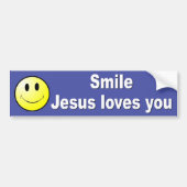 Smile, Jezus houdt van je Bumpersticker (Voorkant)