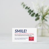 Smile Kaarten van Pay it Forward 9/11 Visitekaartje (Staand voorkant)