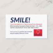 Smile Kaarten van Pay it Forward 9/11 Visitekaartje (Voorkant)