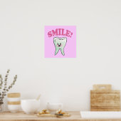 Smile Kawaii Tooth Art Poster (Keuken)