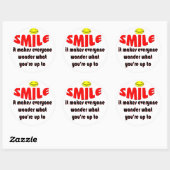 Smile - Laat mensen zich afvragen wat je van plan  Ronde Sticker (Vel)