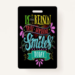 Smile Label met Lanyard - Bekijk terug Badge