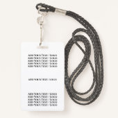Smile Label met Lanyard - Bekijk terug Badge (Achterkant met draagriem)