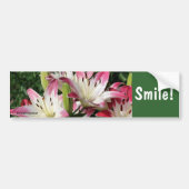 Smile Lily Flower Inspirerend Bumpersticker (Voorkant)