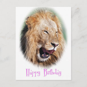 Smile lion Happy-verjaardagskaart Briefkaart