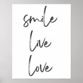 Smile, Live, Laugh Poster – Positive Energie  (Voorkant)