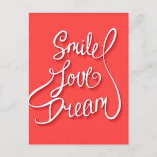 Smile Love Dream Briefkaart