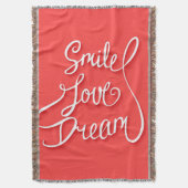 Smile Love Dream Deken (Voorkant Verticaal)