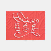 Smile Love Dream Fleece Deken (Voorkant (Horizontaal))