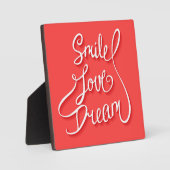 Smile Love Dream Fotoplaat (Voorkant)