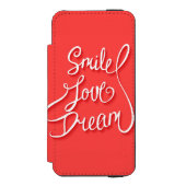 Smile Love Dream Incipio iPhone Portemonnee Hoesje (Voorkant Agenda)