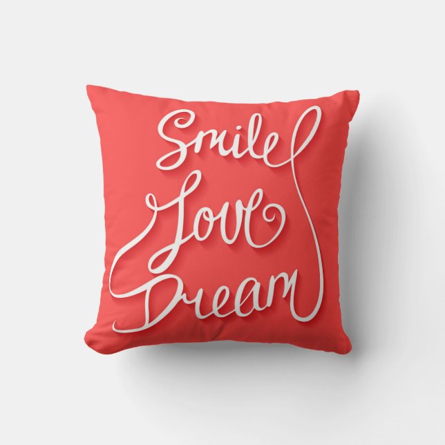 Smile Love Dream Kussen (Voorkant)