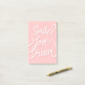Smile Love Dream Post-it® Notes (Op bureau)