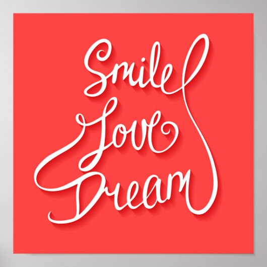 Smile Love Dream Poster (Voorkant)