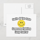 Smile..Love Someone Fighting Lung Cancer Briefkaart (Voorkant / Achterkant)