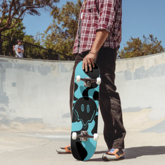 Smile Melt - Blauw en Zwart Persoonlijk Skateboard