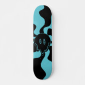 Smile Melt - Blauw en Zwart Persoonlijk Skateboard (Voorkant)