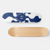 Smile Melt in blauw en wit Persoonlijk Skateboard (Horizontaal)