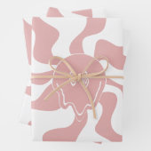 Smile Melt in Roze & Wit Inpakpapier Vel (In situ)