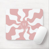 Smile Melt in Roze & Wit Muismat (Met muis)