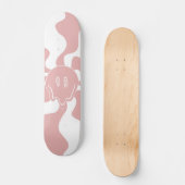 Smile Melt in Roze & Wit Persoonlijk Skateboard (Voorkant)