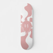 Smile Melt in Roze & Wit Persoonlijk Skateboard (Voorkant)