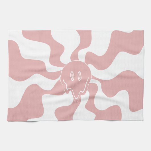 Smile Melt in Roze & Wit Theedoek (Horizontaal)