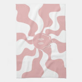 Smile Melt in Roze & Wit Theedoek (Verticaal)
