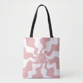 Smile Melt in Roze & Wit Tote Bag (Voorkant)