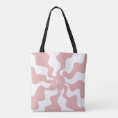 Smile Melt in Roze & Wit Tote Bag (Achterkant)