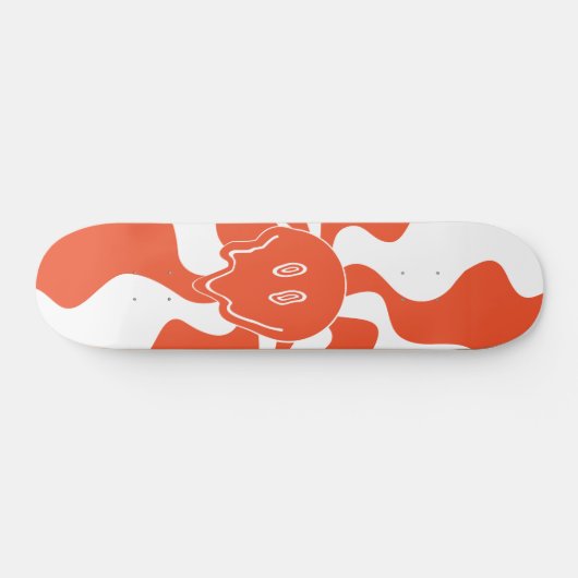 Smile Melt in Sinaasappel & Wit Persoonlijk Skateboard (Horizontaal)