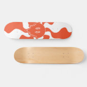 Smile Melt in Sinaasappel & Wit Persoonlijk Skateboard (Horizontaal)
