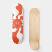 Smile Melt in Sinaasappel & Wit Persoonlijk Skateboard (Voorkant)