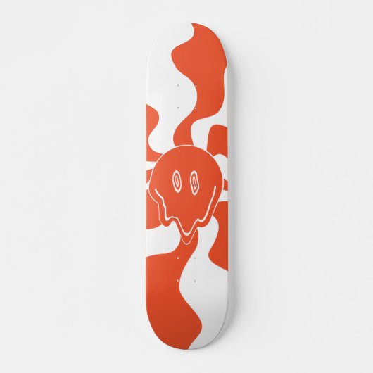 Smile Melt in Sinaasappel & Wit Persoonlijk Skateboard (Voorkant)