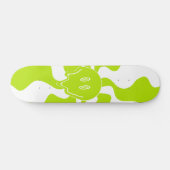 Smile Melt - Lime groen en wit Persoonlijk Skateboard (Horizontaal)