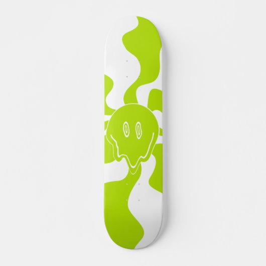 Smile Melt - Lime groen en wit Persoonlijk Skateboard (Voorkant)