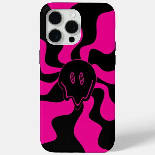 Smile Melt - Magenta en Black Case-Mate iPhone Case (Achterkant)